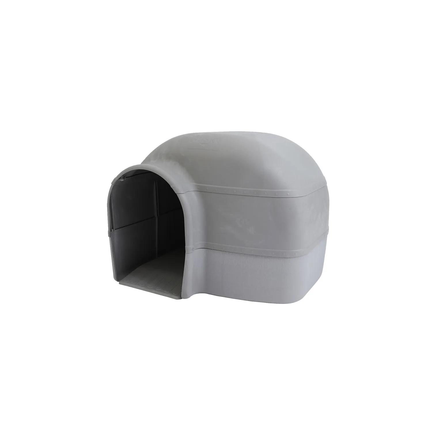 Casa Para Perros Husky Plastic 33.5x33.2x26pulg Grande Gris