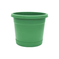 Maceta con Plato y Borde Enrollado de 30.48 cm Verde