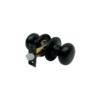Cerradura con Tirador para Puerta de Paso Tubular Negro Mate