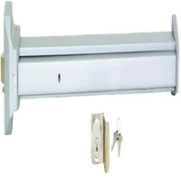 Barra Antipánico con Cerradura de Cilindro para Puerta Plateado