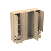 Clóset Platinum 184X180X50 Cm Madera Natural Blanco