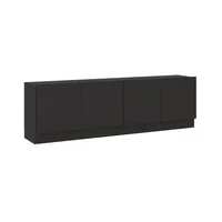 Mueble para Tv 70 Pulgadas en Mdp 4 Puertas Negro