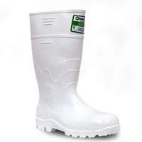 Bota Pvc Blanca Guerrera Acidos Grasos Sin Puntera T/35 Robusta Paq x 5 Pares