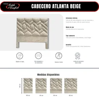 Cabecero Atlanta Beige Esp 120