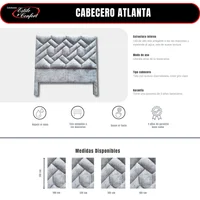 Cabecero Atlanta Gris Esp 160