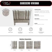 Cabecero Viviana Beige 140
