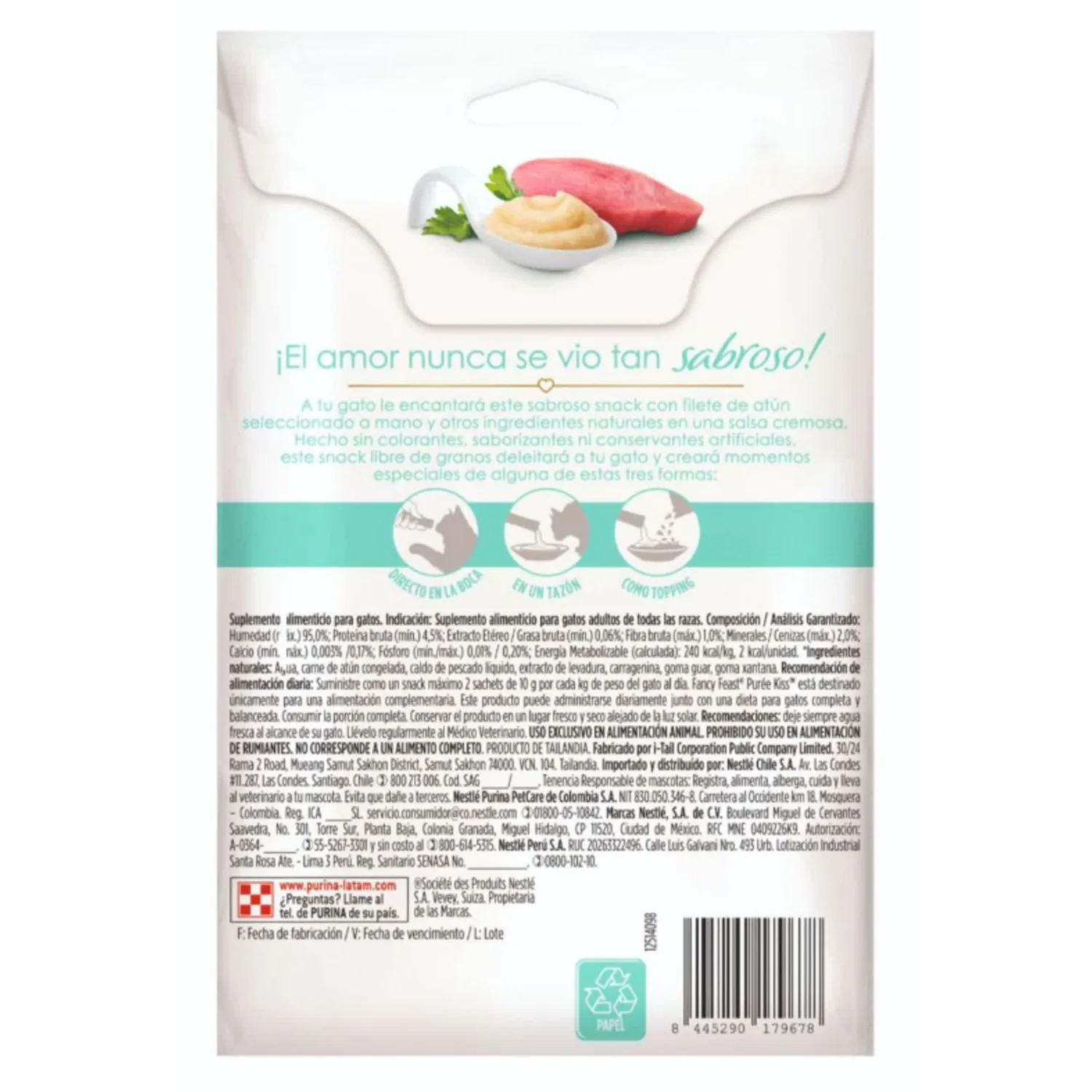 Comida Húmeda Para Gato Fancy Feast Kisses Atún 40gr 5