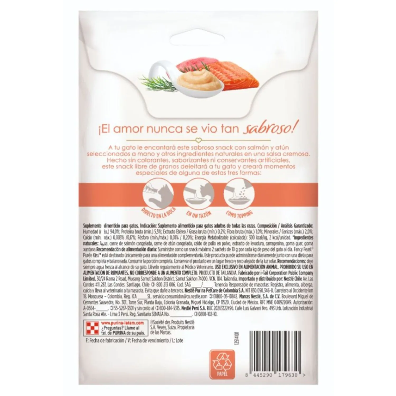 Comida Húmeda Para Gato Fancy Feast Kisses Salmón 40gr