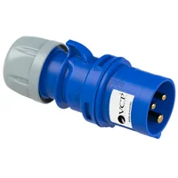 Clavija 220V Azul 2P + T 16 Amp Cla16/013 Tierra 6 H Ip44