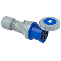 Toma Aérea 220V Azul 3P + T 63 Amp Tar63/2345 Tierra 9 H Ip67