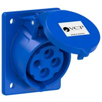 Toma Incrustar 220V Azul 3P + T 32 Amp Tin32/424 Tierra 9 H Ip44