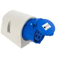 Toma Sobreponer 220V Azul 3P + T 16 Amp Tsp16/114 Tierra 9 H Ip44