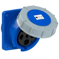 Toma Incrustar 220V Azul 3P + T + N 63 Amp Tin63/4355 Tierra 9 H Ip67