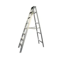 Escalera 2,4 m 8 P Tijera Aluminio Industrial Tipo I 113 kg Forte