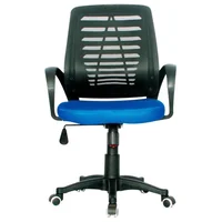 Silla de escritorio Betuli Negra y Azul Mundial De Sillas Set X6 Unidades