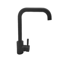 Grifería Lavaplatos Cuello L Acero Inoxidable 304 Negro Consumo 7 l/min