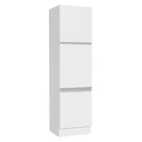 Mueble De Cocina Armario Despensa Glamy 60 Cm 3 Puertas - Blanco