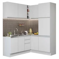 Cocina Integral de Esquina Glamy 3.30 Metros - Blanco 01