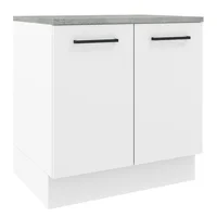 Mueble De Cocina Bajo Agata 80 Cm 2 Puertas - Blanco