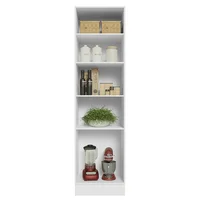 Mueble De Cocina Armario Despensa Abierta Glamy, Agata, Stella 60 Cm 5 Nichos - Blanco
