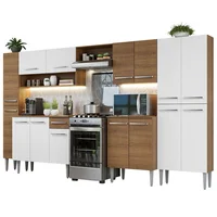 Cocina Integral Emilly 3.25 Metros - Marrón/Blanco 02