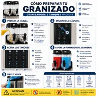 Máquina Granizadora Industrial 2 Tanques X 12 Litros Artiq