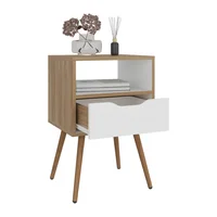 Mesa De Noche Otom 1 Cajón Rta Duna Blanco