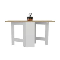 Mesa Plegable Gateleg Rta Blanco Macadamia