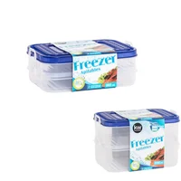 Juego x2 Combos Plásticos de Contenedores Freezer