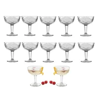 Set X12 Copas En Vidrio Champagne Hobstar 300 Ml