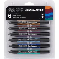 Caja Marcadores X6 Brushmarker Tonos Ricos