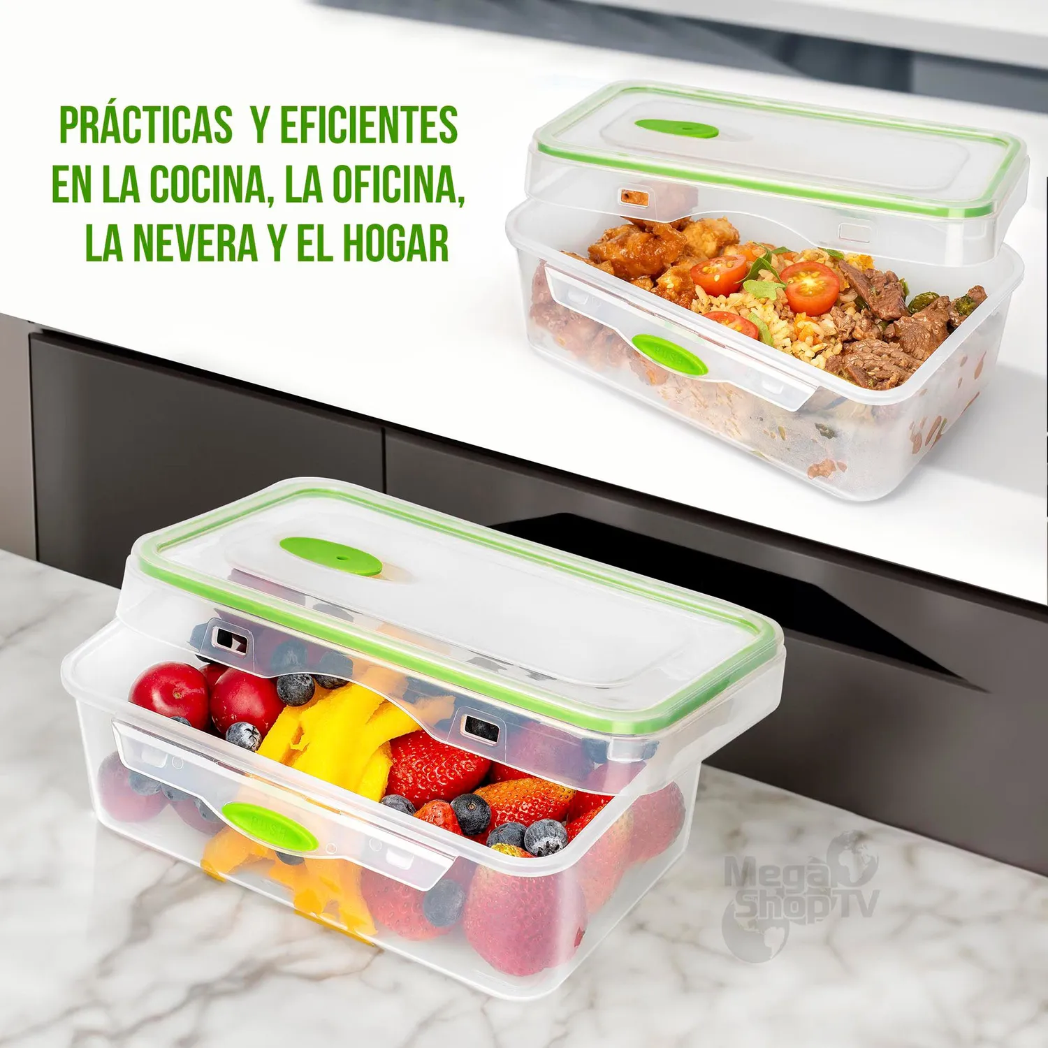 Set X4 Recipientes para Cocina Tapper Hermético Portacomida Azul ...