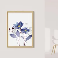 Cuadro - Mdf - Flor Azul