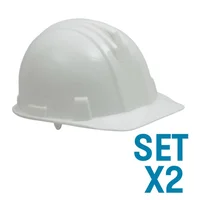 Set Por 2 cascos Bunker Blanco Semi Automático