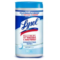 Paños Humedos Desinfectantes Lysol Crispline X80 Unidades