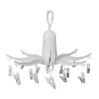 Tendedero Plástico Para Ropa Tipo Pulpo X 16 Pinzas Blanco