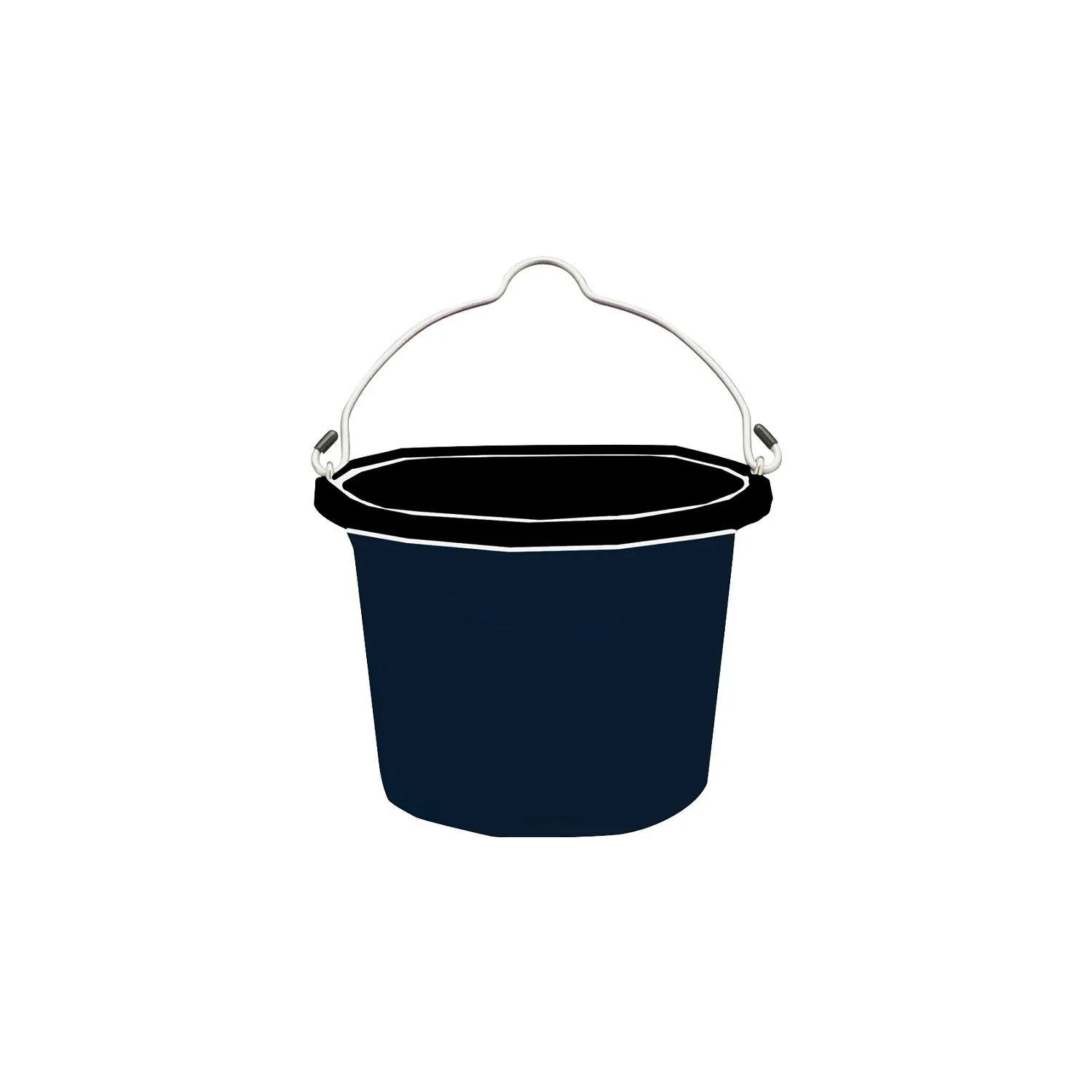 Cubo Multiusos De Goma Negro 8qt