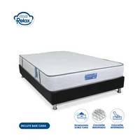 Combo Colchón Doble 140X190Cm Resortado Esential Nap + Base Cama Completa