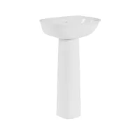 Lavamanos Con Pedestal Aluvia Blanco Corona