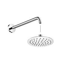 Combo Ducha Redonda 25Cm Cromada + Brazo 40 Cm A Muro Cromado