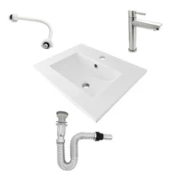 Combo Placa Lavamanos + Grifería + Sifón + Push + Acople C087