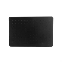 Regadera Rectangular Negro En Abs 25X17