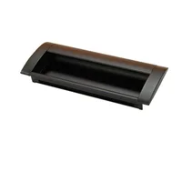 Manija 518 Aluminio Negra Incrustar cc 128mm