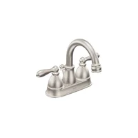 Grifo de Lavabo Moen WS84667SRN Dos Manijas Níquel Mate Pico Alto