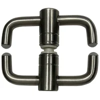 Manija Giratoria Doble Acero Inox Division Baño