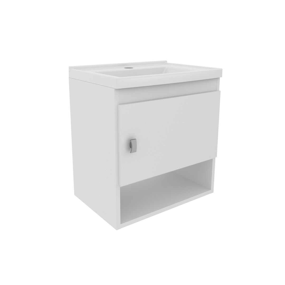 2020 HOME - Mueble de Baño Con Lavamanos  Linz  Blanco 44.3x45x31.4 cm en Mármol Sintético y MDP 15 mm