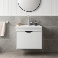 Mueble De Baño Con Lavamanos Graz Blanco 44.6X38.4X30.3 Cm En Mármol Sintético Y Mdp