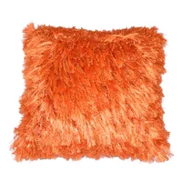 Cojín Plain Trecia Lurex T.45x45 Naranja