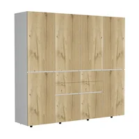 Closet Siruela 200X220X50 Rta Madera natural Blanco