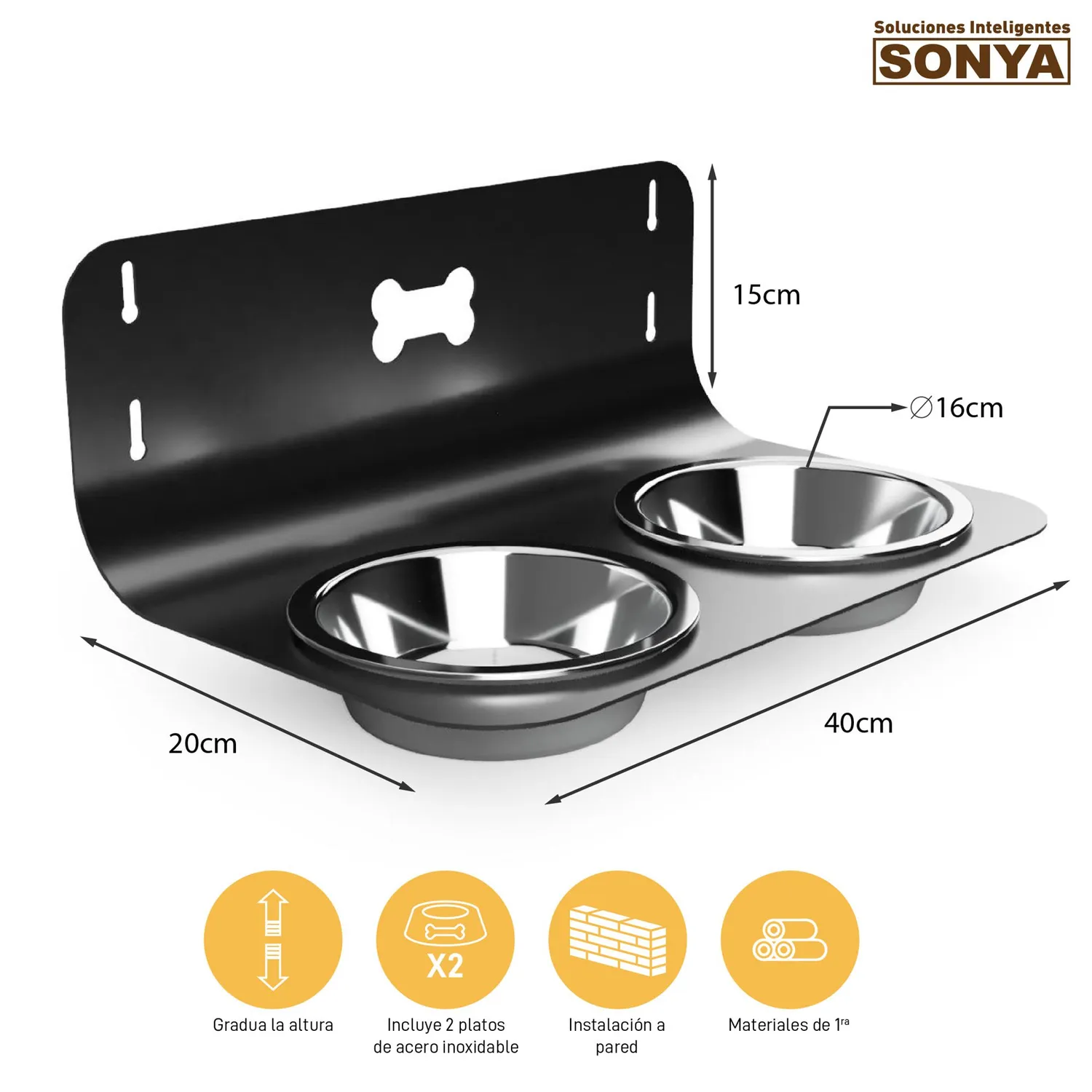Soporte De Comida Para Perro Sonya